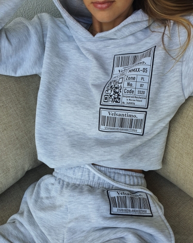 Hoodie  „SCAN ME PLEASE” MELANGE 