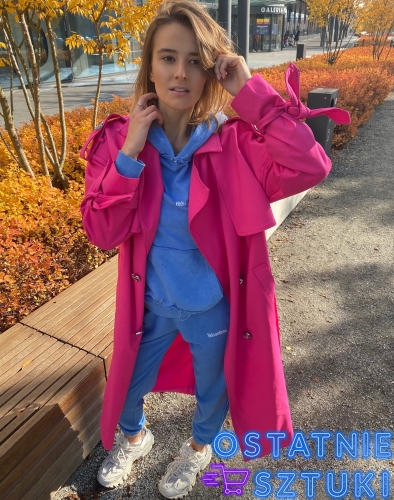 Magenta Trench Coat 