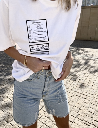 Koszulka ”Washing Instructions” White
