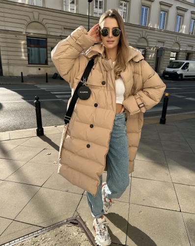 Płaszcz Puchowy „TRENCH DOWN POCHETTE NUDE”
