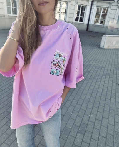 Stamps Washed Pink T-shirt