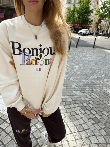 Bluza „Bonjour PariSnt” Cream