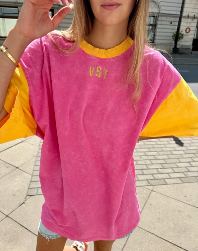 Koszulka "VST" Pink Orange Vintage
