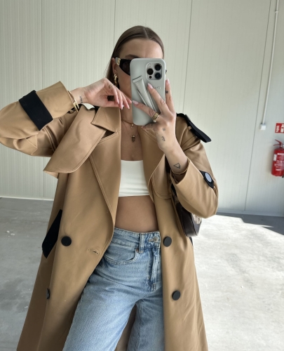 Płaszcz Damski Typu Trench  "Class Trench Nude"
