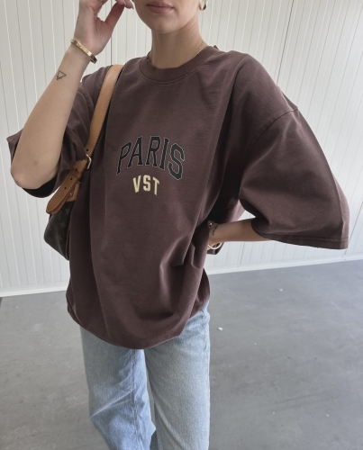 Koszulka "PARIS VST" Vintage Brown