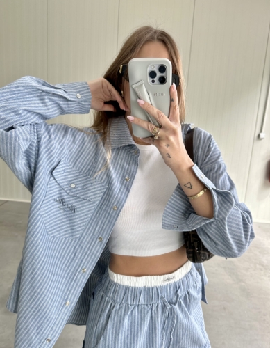 Spodnie "Bell Stripes" Denim Blue