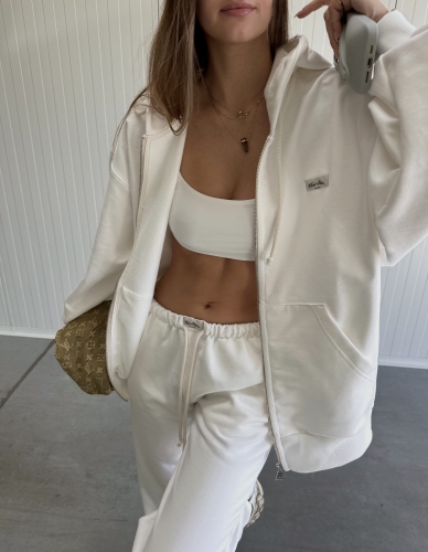 Spodnie Dresowe "Pilates Vibe" Off White