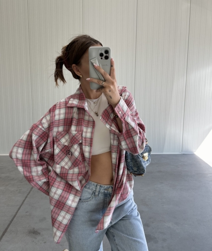 Koszula "Vintage Vibe" Pink Check 