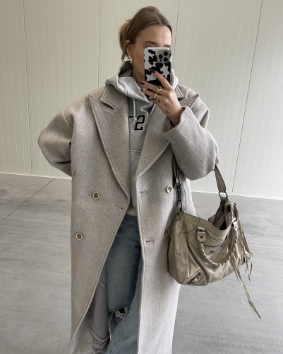 Płaszcz Wełniany "Boston" Sand Stone