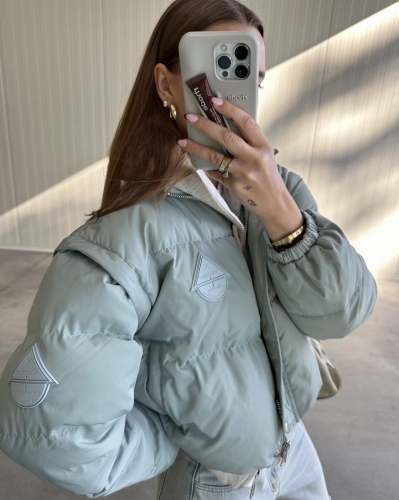Damska Kurtka Puchowa  2in1 " Blue Waved Down Jacket" 