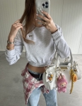 Krótka Bluza  Waist Light Melange Crop-Top