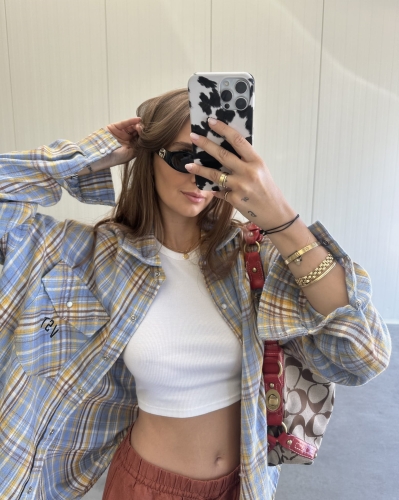 Koszula  "Butter Blue" Vintage Krata