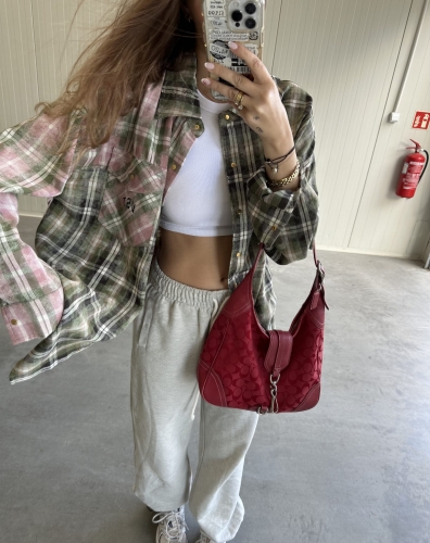  Koszula  "Pink Fall" Vintage Flanelowa