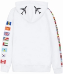 TRAVEL WHITE HOODIE .