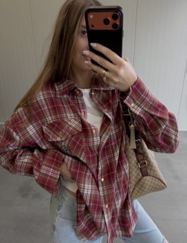 Koszula "Cherry Vibe"  Vintage Check Krata