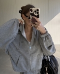  Szara Bluza "Big City  Zip" Grey  