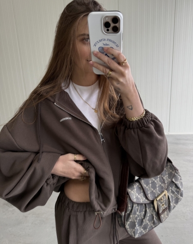 Bluza z Kapturem "Sunday Club" Brown 