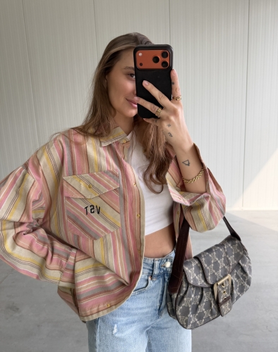 Koszula w Kratę  "Pastel Sand" Check Vintage