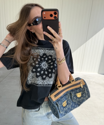 Koszulka Vintage "Bandana" Black T-Shirt 