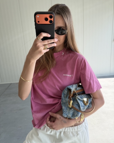 Koszulka Vintage  "Stars" Pink Gum T-shirt