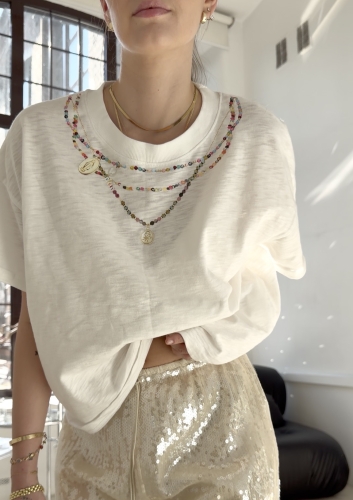 Koszulka "Beads" T-shirt White Mist