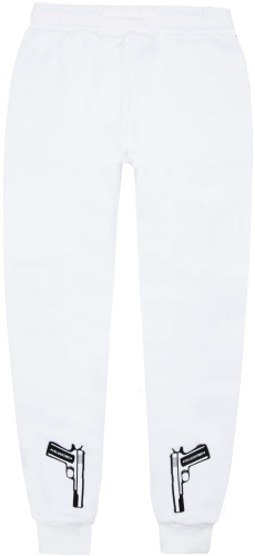 GUNS WHITE JOGGERS .