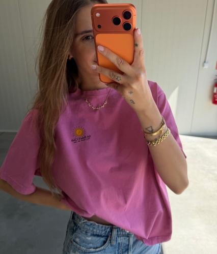 Koszulka "Sunny" T-shirt Pink Vintage