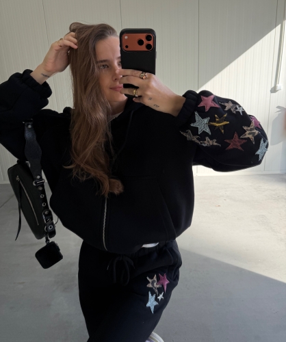 Rozpinana Bluza „Stars” Zip Black