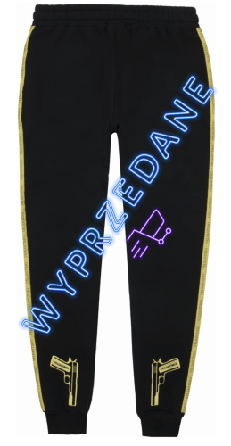 GUNS BLACK JOGGERS .