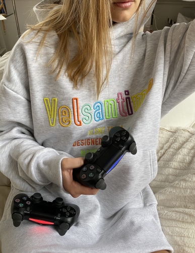 Bluza LONG HOODIE RAINBOW MELANGE