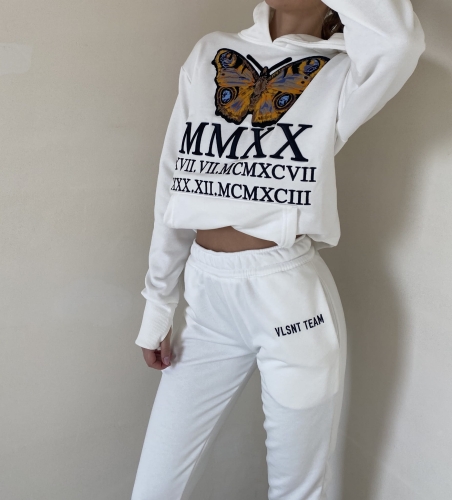 Spodnie "BUTTERFLY PANTS" Cream White