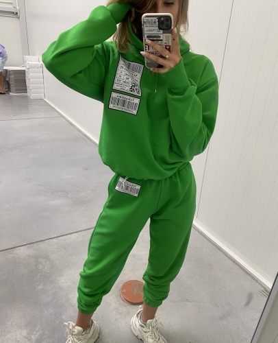 PANTS „SCAN ME PLEASE” GREEN